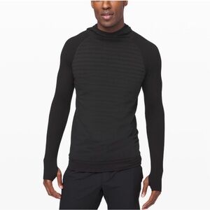 Lululemon Men’s Keep The Heat Thermal  Athletic Sports Hoodie In Black Sz L